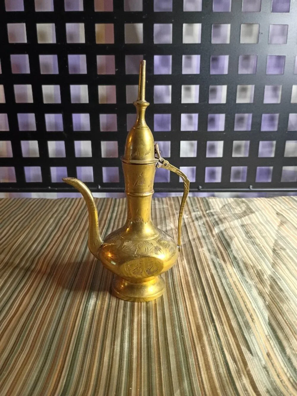 vintage solid brass pitcher